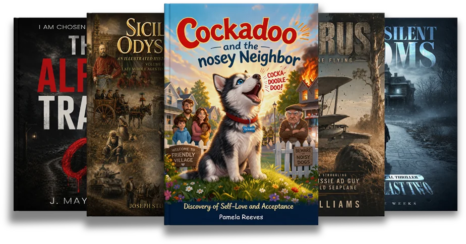 A selection of published book covers